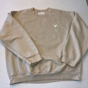 Filthy Martini Dirty Martini Vintage Retro Sweatshirt Green Crewneck Women's XL